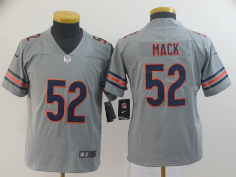 Youth Chicago Bears 52 Mack Grey Nike Limited NFL Jerseys